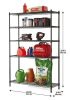Heavy Duty 5 Tier Wire Shelf, Black, 3000 lb Capacity