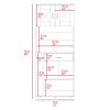 Capienza Pantry Cabinet; Two Shelves; Double Door; One Drawer; Three Side Shelves -White