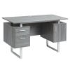 Techni Mobili Modern Office Desk with Storage; Grey