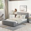 Full Size Upholstery Platform Bed with Storage Headboard and Footboard,Support Legs