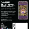 LSU OFFICIAL NCAA Realtree "Stripes" Beach Towel; 30" x 60"