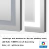 48x36 Inch LED Lighted Bathroom Mirror with 3 Colors Light; Wall Mounted Bathroom Vanity Mirror with Touch Button; Anti-Fog Dimmable Bathroom Mirror (