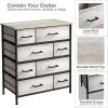 Bedroom 8 Drawer Fabric Dressing Table - Portable Vertical Wardrobe