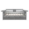 Full size Daybed with Two Drawers, Wood Slat Support