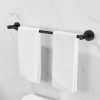Bathroom Hardware Set; Thicken Space Aluminumm 6 PCS Towel bar Set- Matte Black 24 Inches Wall Mounted