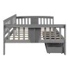 Full size Daybed with Two Drawers, Wood Slat Support