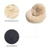 Pet Bed for Small Dogs and Cats Luxurious Faux Fur Donut Cuddler Soft Plush Fluffy Indoor Cat Bed, Light Yellow