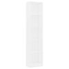 5-Tier Book Cabinet White 15.7"x9.4"x68.9" Engineered Wood