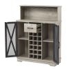 Wine cabinet (Grey; 35.41''W*13.39''D*47.44''H)