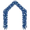 Christmas Garland with LED Lights 66 ft Blue