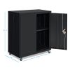 1 Shelf Metal Filing Cabinet; Storage File Cabinet with Lock for Home and Office