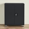 1 Shelf Metal Filing Cabinet; Storage File Cabinet with Lock for Home and Office