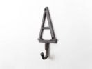 Cast Iron Letter A Alphabet Wall Hook 6""