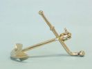 Solid Brass Anchor Paperweight 5""
