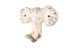 Whitewashed Cast Iron Elephant Hook 5""