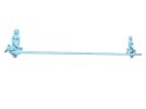 Rustic Light Blue Cast Iron Mermaid Bath Towel Holder 26""