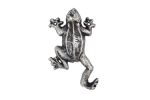 Rustic Silver Cast Iron Frog Hook 6""
