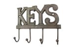Cast Iron Keys Hooks 8""