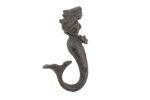 Cast Iron Decorative Mermaid Hook 6""