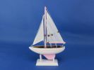 Wooden Pink Pacific Sailer Model Sailboat Decoration 9""