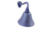 Rustic Dark Blue Cast Iron Hanging Ship's Bell 6""
