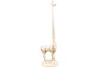 Whitewashed Cast Iron Giraffe Extra Toilet Paper Stand 19"