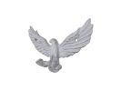 Whitewashed Cast Iron Flying Eagle Decorative Metal Talons Wall Hooks 6""