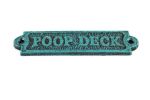 Seaworn Blue Cast Iron Poop Deck Sign 6""
