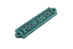 Seaworn Blue Cast Iron Poop Deck Sign 6""