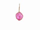 Pink Japanese Glass Ball Fishing Float With Brown Netting Decoration 4""