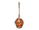 Orange Japanese Glass Ball Fishing Float Decoration Christmas Ornament 2""