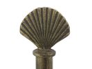 Rustic Gold Cast Iron Seashell Extra Toilet Paper Stand 16"