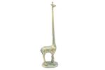 Antique Seaworn Bronze Cast Iron Giraffe Extra Toilet Paper Stand 19"