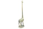 Antique Seaworn Bronze Cast Iron Giraffe Extra Toilet Paper Stand 19"