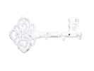 Whitewashed Cast Iron Vintage Key Wall Mounted Key Hooks 11""