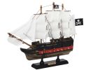 Wooden Captain Hooks Jolly Roger from Peter Pan White Sails Limited Model Pirate Ship 12""