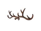 Rustic Copper Cast Iron Antler Wall Hooks 15""