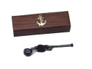 Oil Rubbed Bronze Boatswain (Bosun) Whistle 5" w/ Rosewood Box