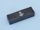Chrome Boatswain (Bosun) Whistle 5"" w/ Black Rosewood Box