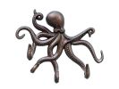 Antique Copper Octopus with Tentacle Hooks 11""