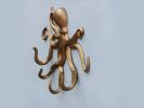 Antique Brass Octopus with Tentacle Hooks 11""