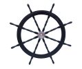 Deluxe Class Wood and Chrome Decorative Pirate Ship Steering Wheel 48""