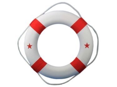 Red and White Decorative Lifering 30""