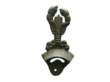 Cast Iron Wall Mounted Lobster Bottle Opener 6""