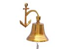 Brass Plated Hanging Anchor Bell 12"