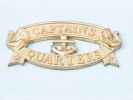 Solid Brass Captain's Quarters Sign 9"