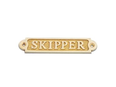 Brass Skipper Sign 5""