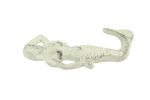 Whitewashed Cast Iron Mermaid Hook 6"