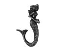 Antique Silver Cast Iron Decorative Mermaid Hook 6""