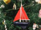 Wooden American Paradise Model Sailboat Christmas Tree Ornament